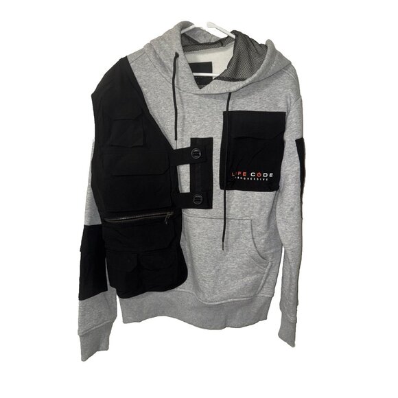 Life Code Progressive Utility Hoodie Gray Black size Small - Picture 1 of 5